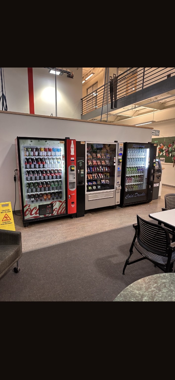 A traditional workplace refreshment area before modernization